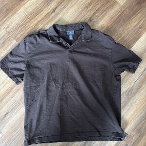 H&M Men's Brown Short Sleeve Polo